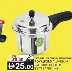 KM Trading Royalford aluminium pressure cooker 3 litre rf11941ns offer