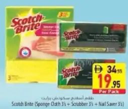 Safeer Market Scotch Brite (Sponge Cloth 3's+ Scrubber 3's+Nail Saver 3's) offer