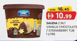 KM Trading Saudia 2 in 1 vanilla chocolate/ strawberry tub offer