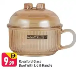 Shaklan Royalford Glass Bwol With Lid & Handle offer