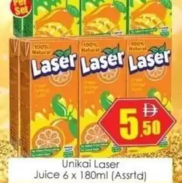 Amber Unikai Laser Unikai Laser Juice 6 x 180ml (Assrtd) offer