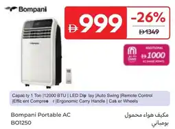 Carrefour Bompani portable ac bo1250 offer