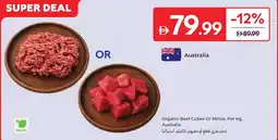 Carrefour Organic Beef Cubes Or Mince offer