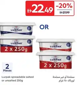Carrefour Lurpak spreadable salted or unsalted offer