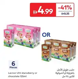Carrefour Lacnor Uht starwberry or chocolate offer