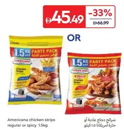 Carrefour Americana chicken strips regular or spicy offer