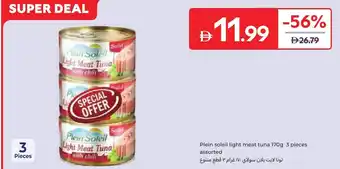 Carrefour Plein soleil light meat tuna offer