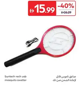 Carrefour Suntech rech usb mosquito swatter offer