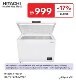 Carrefour Hitachi freezer hrcs11316mnwae offer