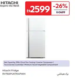 Carrefour Hitachi fridge rv760puk7k4pwh offer