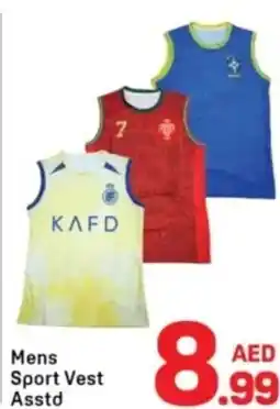 Day To Day Mens Sport Vest Asstd offer