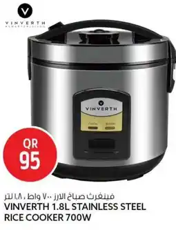 Safari Hypermarket Vinverth 1.8l stainless steel rice cooker 700w offer