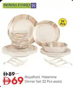 Nesto Royalford melamine dinner set 32 pcs asstd. offer