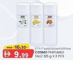 KM Trading Cosmo perfumed talc offer