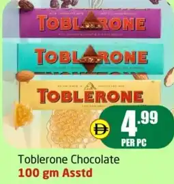 Delta Centre Toblerone chocolate asstd offer