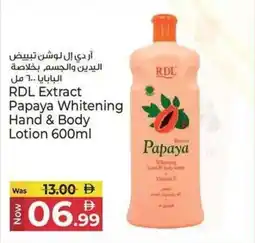 Kenz Hypermarket Rdl extract papaya whitening hand & body lotion offer