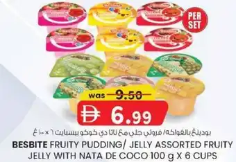 KM Trading Besbite fruity pudding / jelly assorted fruity jelly with nata de coco offer