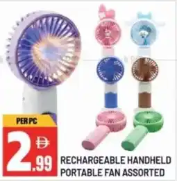 Dream Land Center Rechargeable handheld portable fan assorted offer