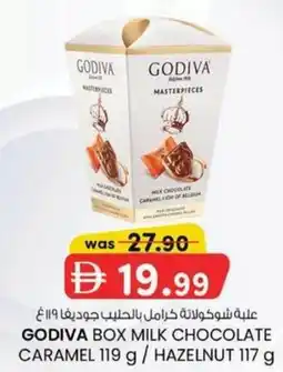 KM Trading Godiva box milk chocolate caramel / hazelnut offer