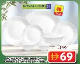 Grand Mall Sharjah Royalford rf12658 o/w dinner set white spin offer
