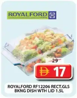 Grand Mall Sharjah Royalford RF12206 rect.gls bkng dish wth lid offer