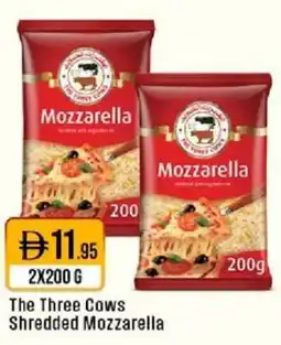 West Zone Supermarket The Three Cows Shredded Mozzarella offer