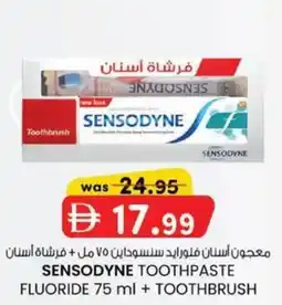 KM Trading Sensodyne toothpaste fluoride + toothbrush offer