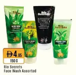 West Zone Supermarket Bio Secrets Face Wash Assorted offer