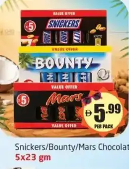 Delta Centre Snickers/Bounty/Mars Chocolate offer