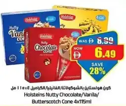 Gala Supermarket Holsteins Nutty Chocolate/Vanila/ Butterscotch Cone offer