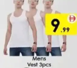 AIKO HYPERMARKET Mens Vest 3pcs offer