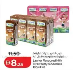 Lulu Hypermarket Lacnor Flavoured Milk Strawberry/Chocolate offer