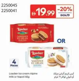 Carrefour Loacker ice cream Alpine Milk or Napoli offer