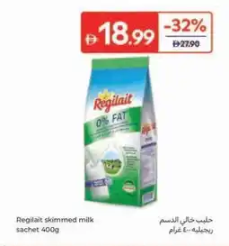 Carrefour Regilait skimmed milk sachet offer