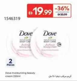 Carrefour Dove moisturizing beauty cream offer