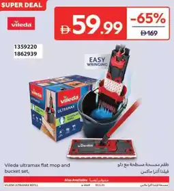 Carrefour Vileda ultramax flat mop and bucket set offer