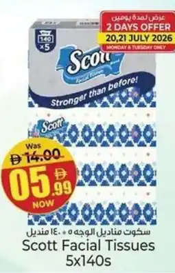 Kenz Hypermarket Scott Facial Tissues 5x140s offer