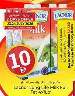 Kenz Hypermarket Lacnor Long Life Milk Full Fat offer