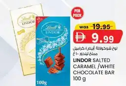 KM Trading Lindor salted caramel/white chocolate bar offer
