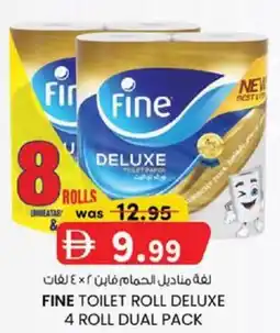 KM Trading Fine toilet roll deluxe 4 roll dual pack offer