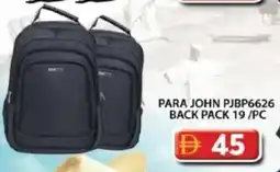 Grand Hyper Market Para john back pack offer