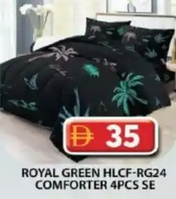 Grand Hyper Market Royal green comforter 4pcs offer
