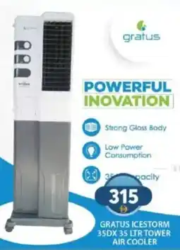 Grand Hyper Market Gratus icestorm 35DX 35 ltr tower air cooler offer