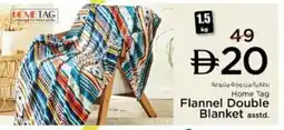 Nesto Home Tag Flannel Double Blanket asstd. offer