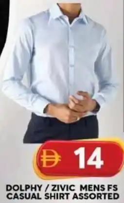 Grand Hyper Market Dolphy/zivic mens fs casual shirt assorted offer