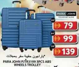 Grand Hyper Market Para john pjtr3199 3pcs abs wheels trolley offer
