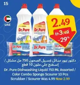 SAVA Dr. Pure Dishwashing Liquid / Color Combo Sponge Scourer 10 Pcs Scrubber/Scourer offer
