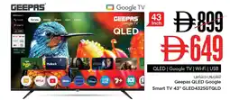 Nesto Geepas qled google smart tv 43" gled4325gtqld offer