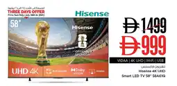 Nesto Hisense 4k uhd smart led tv 58" 58a61q offer