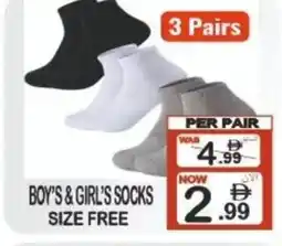 Friday Center Boy's & girl's socks size free offer